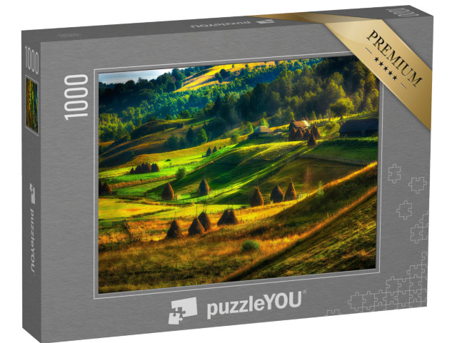 puzzle 1000 dílků „Horská krajina na podzim, Rumunsko“