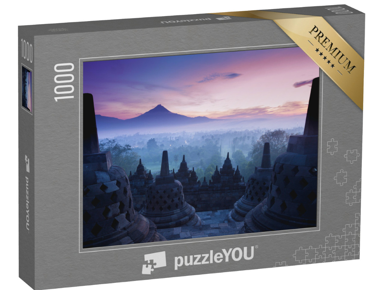 puzzle 1000 dílků „Chrám Borobudur, Yogyakarta, Jáva, Indonésie“