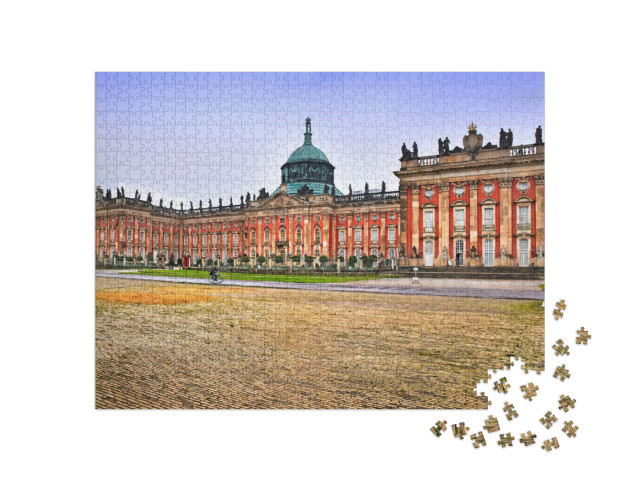 puzzle 1000 dílků „Nový palác v parku Sanssouci, Postupim“