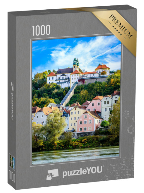 puzzle 1000 dílků „Staré centrum krásného města Pasov v Bavorsku, Německo“