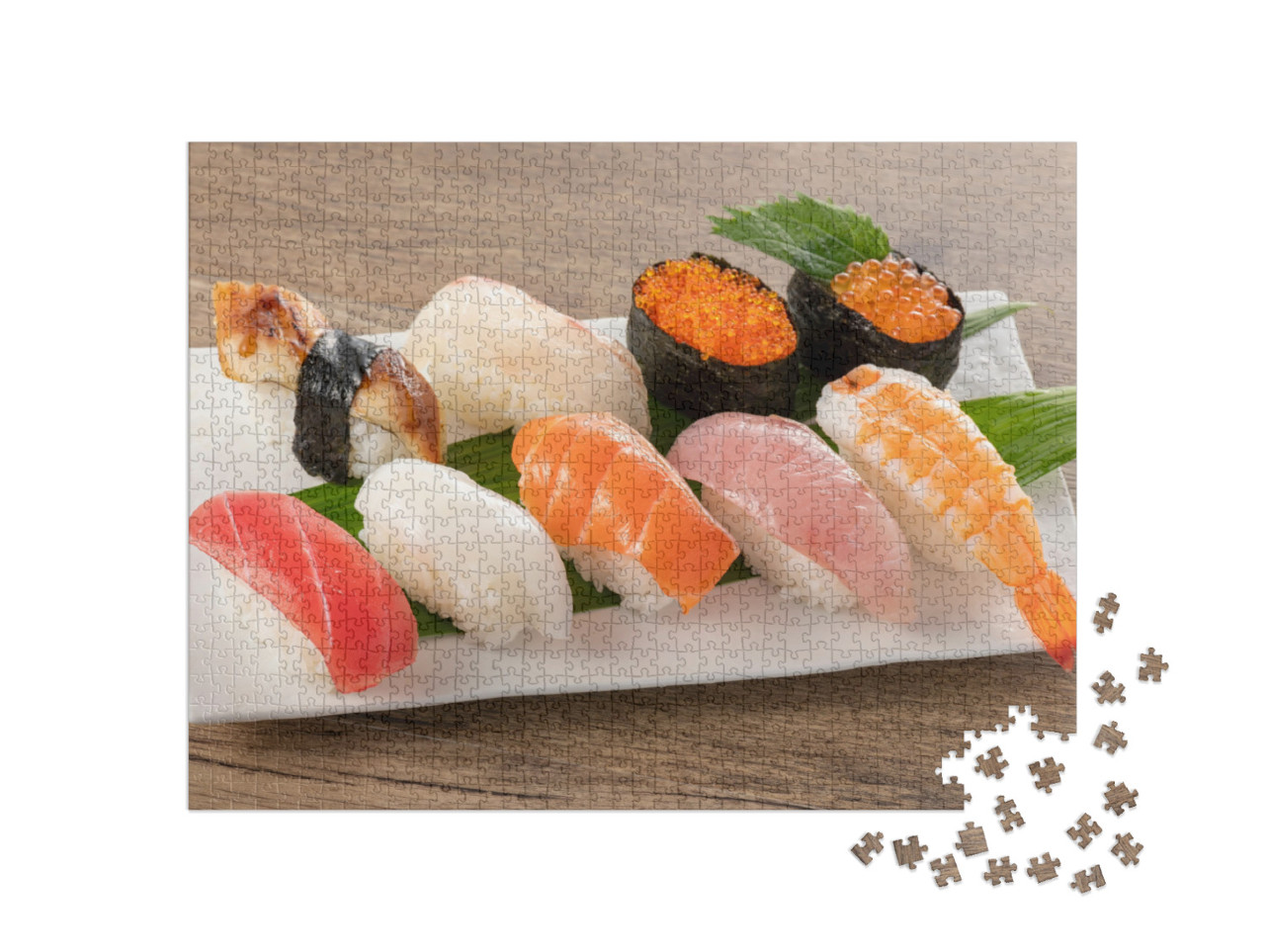 puzzle 1000 dílků „Nigiri sushi na talíři“