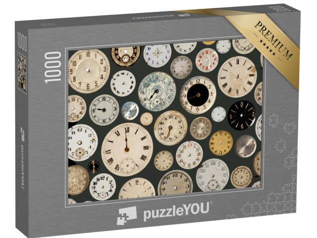 puzzle 1000 dílků „Různé staré hodinové ciferníky“