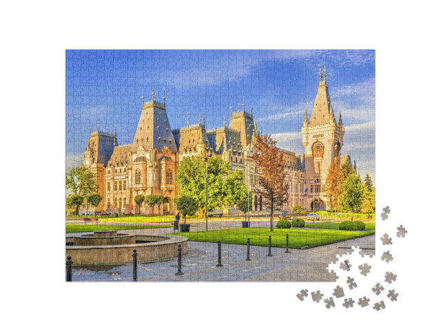 puzzle 1000 dílků „Palác kultury na centrálním náměstí ve městě Jasy, Moldavsko, Rumunsko“