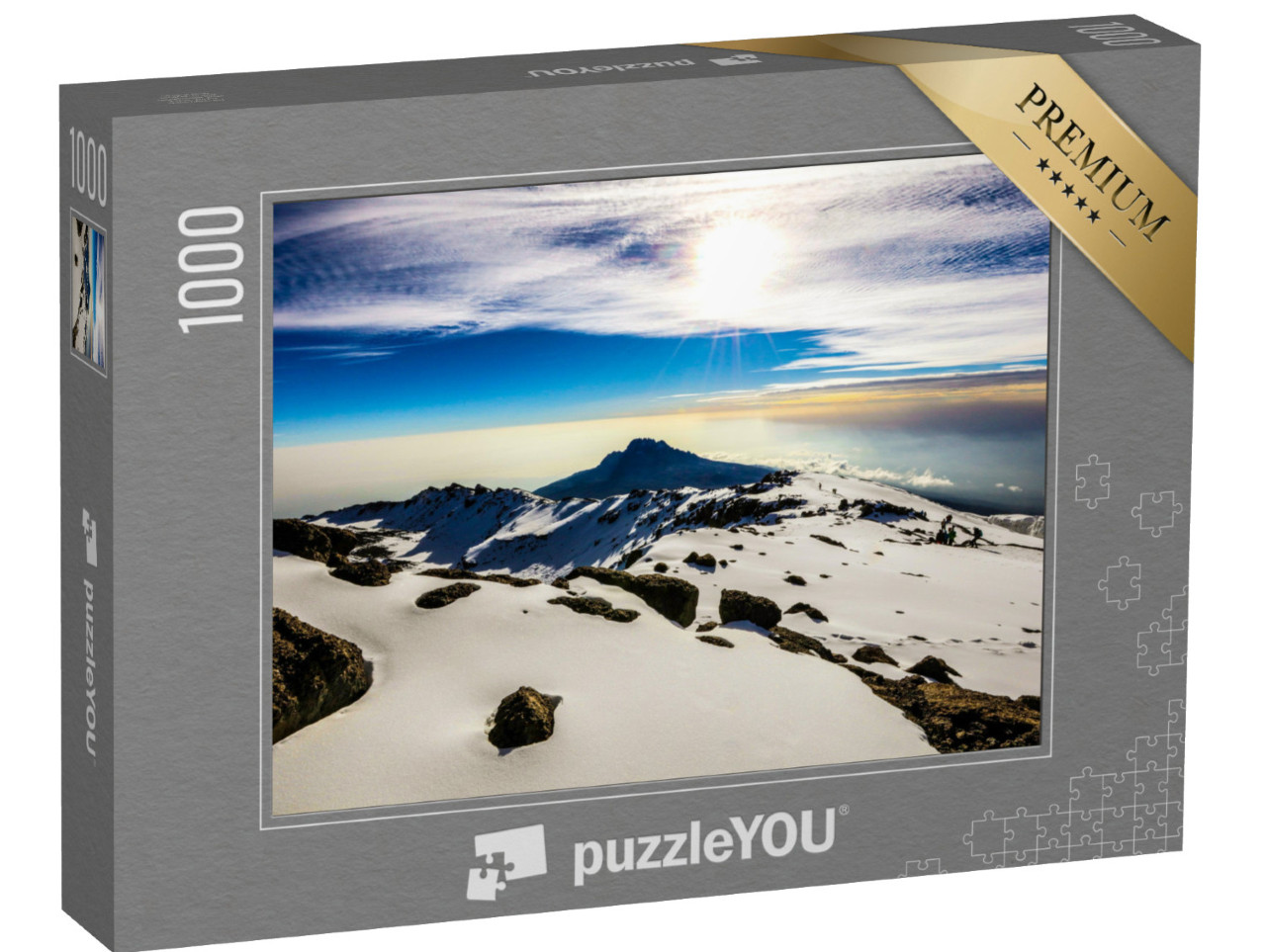 puzzle 1000 dílků „Sníh, led a ledovce na vrcholu Kilimandžára“