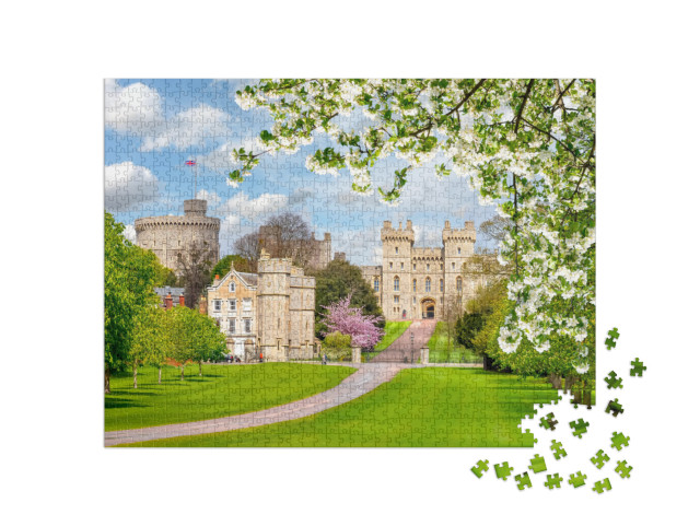 puzzle 1000 dílků „Dlouhá procházka na hrad Windsor, Anglie“