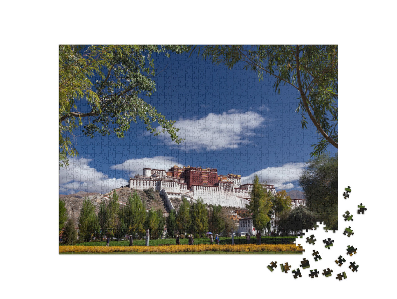 puzzle 1000 dílků „Palác Potala, pevnost Dzong ve městě Lhasa v Tibetu“