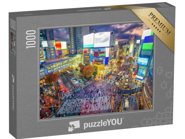 puzzle 1000 dílků „Slavná křižovatka Šibuja v Tokiu, Japonsko“