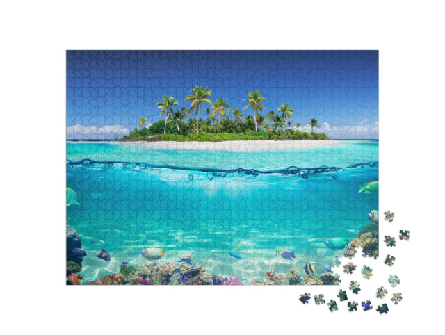 puzzle 1000 dílků „Tropický ostrov a korálový útes“