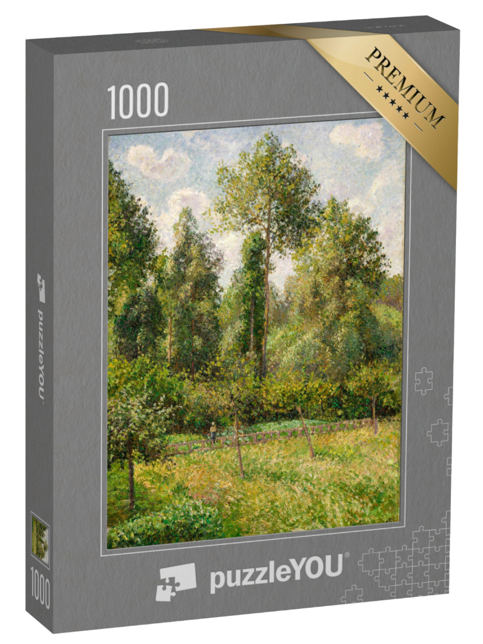 puzzle 1000 dílků „Camille Pissarro - Topoly, Éragny“