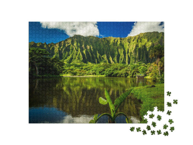 puzzle 1000 dílků „Botanická zahrada Ho'omaluhia v Kaneohe, Oahu, Hawaii“