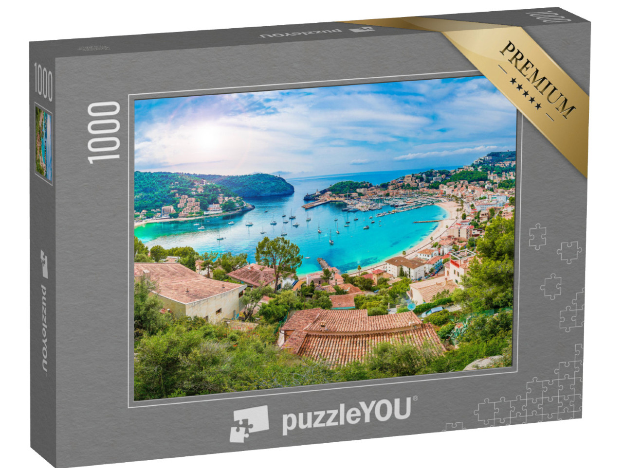 puzzle 1000 dílků „Panoramatický pohled na Porte de Soller, Palma Mallorca, Španělsko“