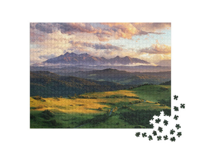 puzzle 1000 dílků „Letní horská krajina, Slovensko“