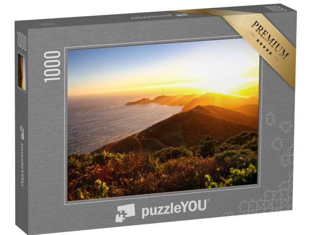 puzzle 1000 dílků „Dramatický západ slunce na pobřeží“
