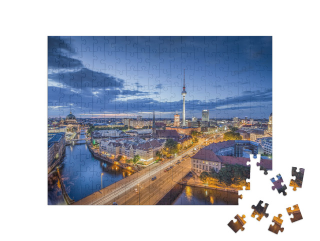 puzzle 200 dílků „Pohled na večerní Berlín“