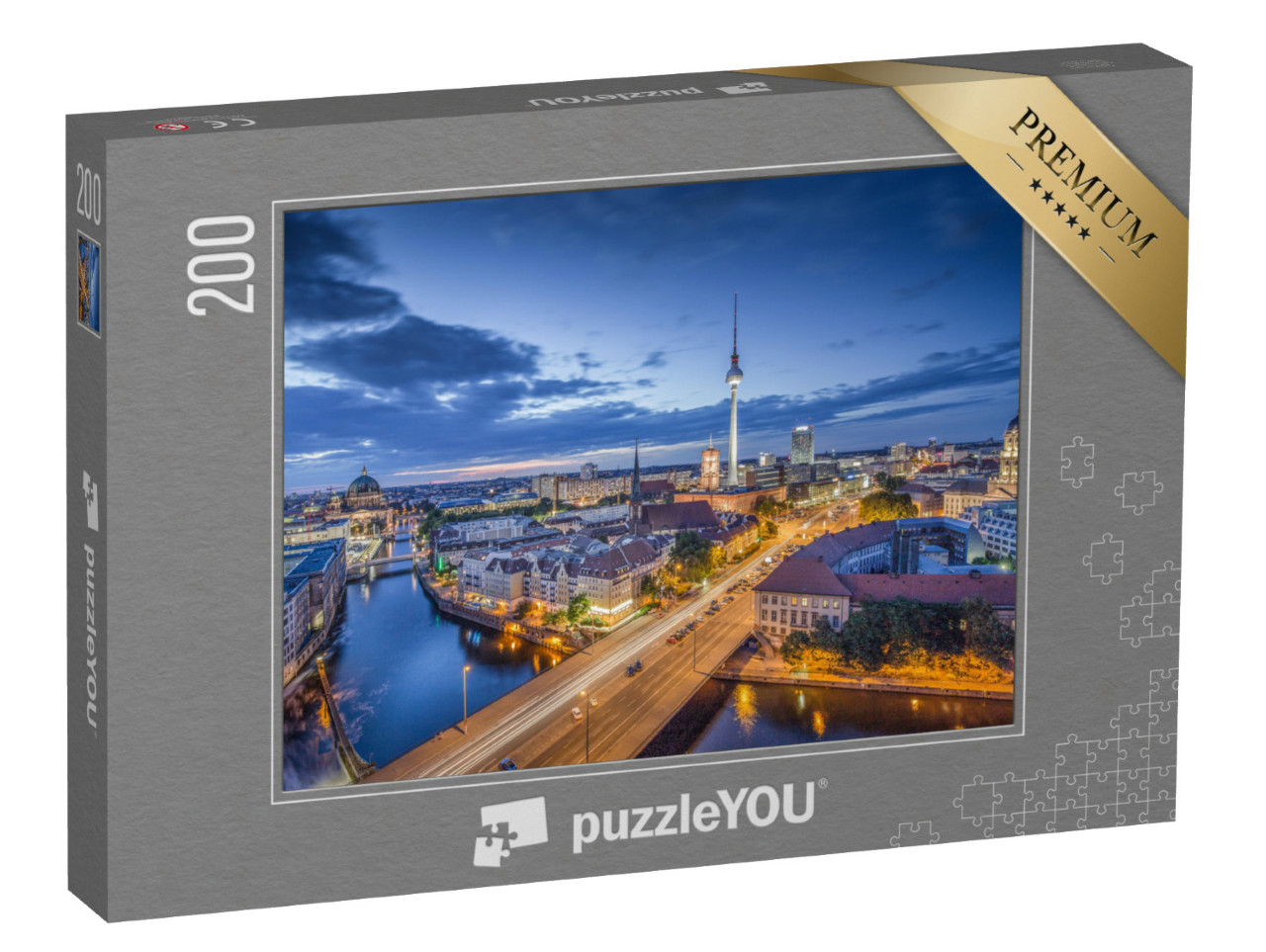 puzzle 200 dílků „Pohled na večerní Berlín“