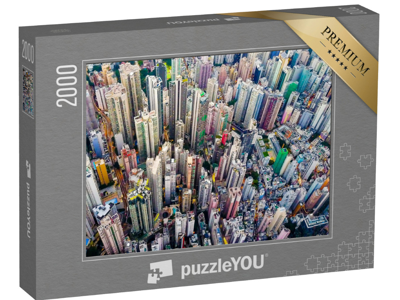 puzzle 2000 dílků „Pohled na Hongkong z ptačí perspektivy“