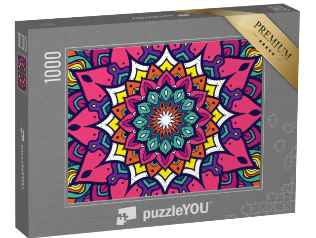 puzzle 1000 dílků „Květinový ornament mandala“