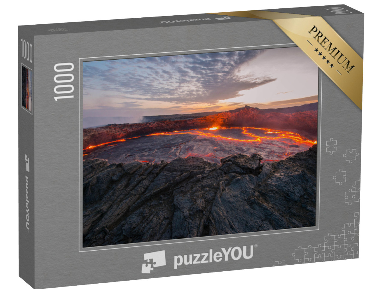 puzzle 1000 dílků „Ertale je nejaktivnější sopka v Etiopii“