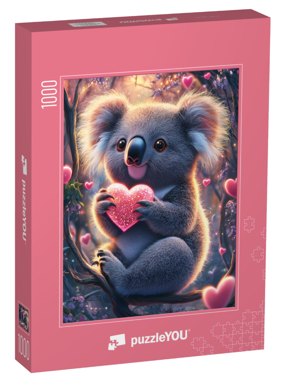 puzzle 1000 dílků „Koala Love: Mé srdce bije pro tebe“