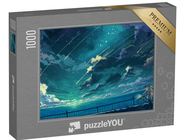 puzzle 1000 dílků „Estetické anime: chlapci a dívky“