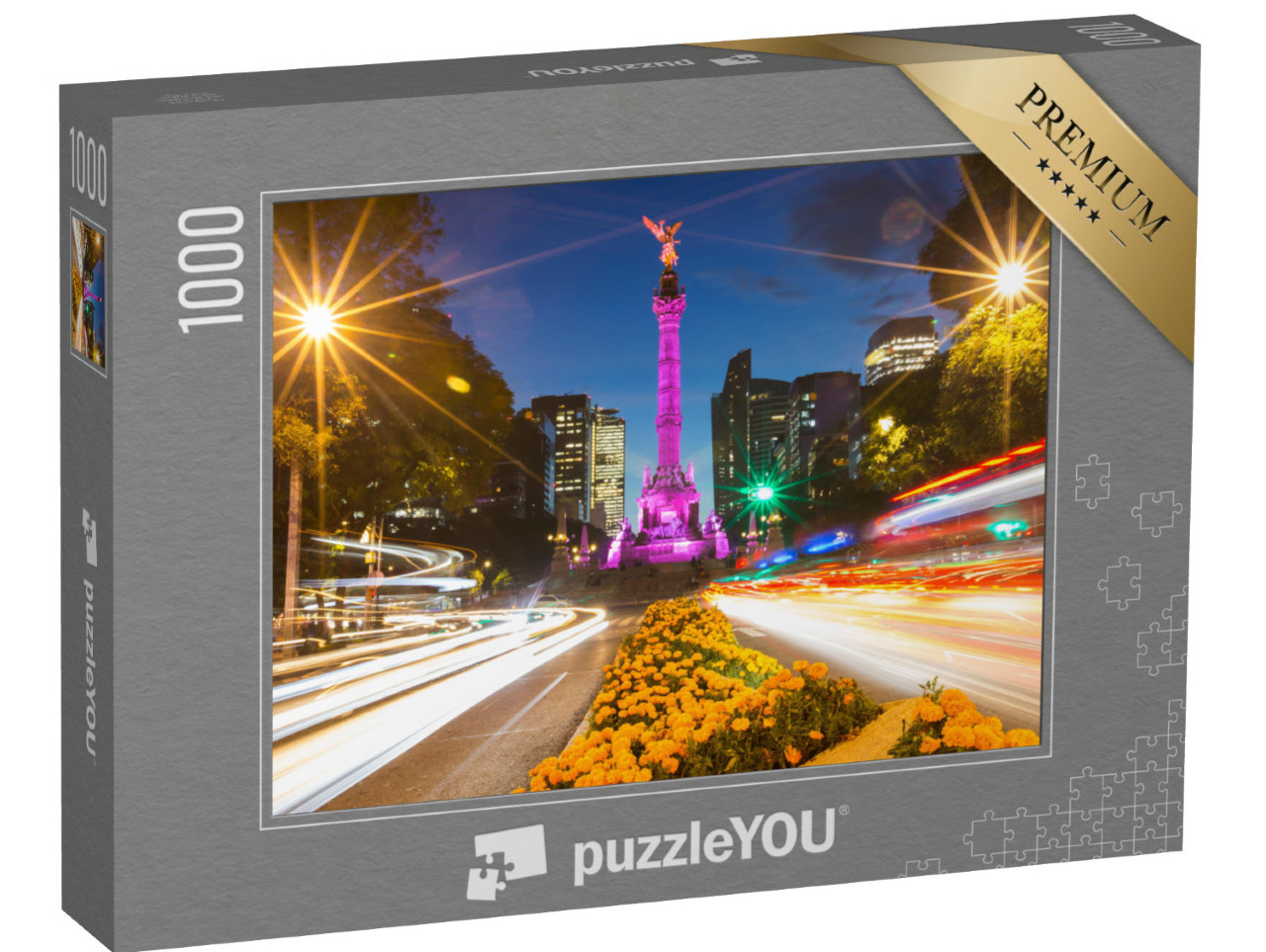 puzzle 1000 dílků „El Ángel de la Independencia- Anděl nezávislosti v Mexico City“
