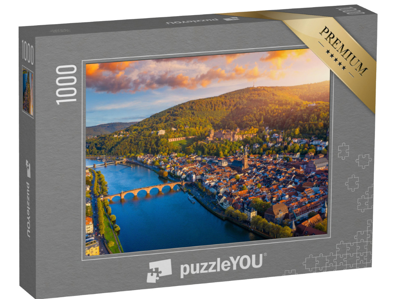 puzzle 1000 dílků „Heidelberg na řece Neckar“