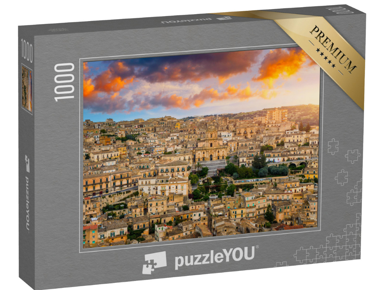 puzzle 1000 dílků „Pohled na Modicu na Sicílii, Itálie“