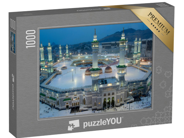 puzzle 1000 dílků „Mekka v noci, Saúdská Arábie“