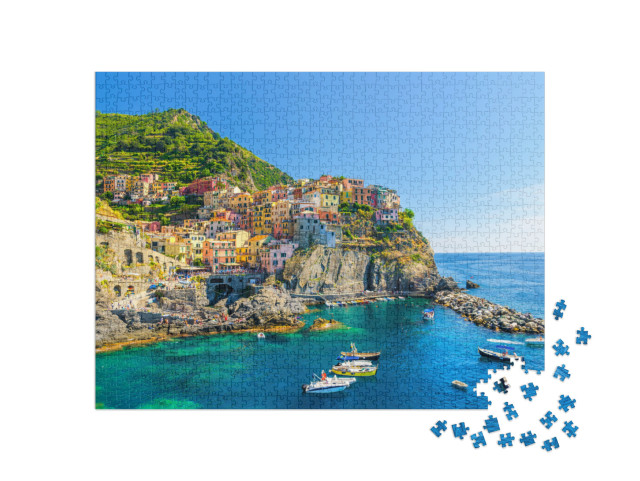 puzzle 1000 dílků „Manarola tradiční typická italská vesnice v národním parku Cinque Terre“