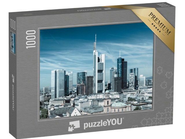 puzzle 1000 dílků „Bankovní čtvrť ve Frankfurtu nad Mohanem“