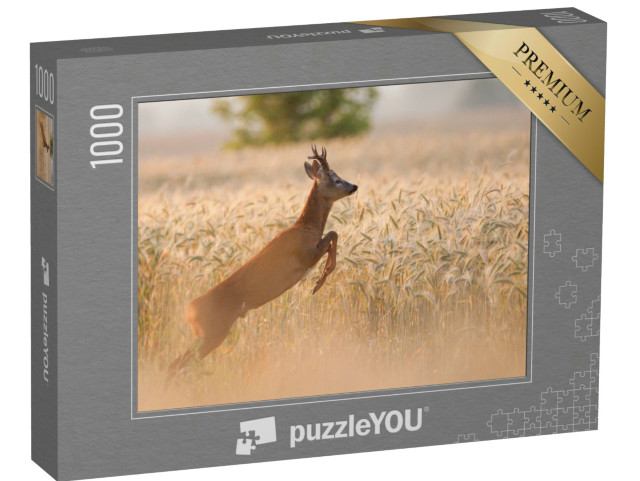 puzzle 1000 dílků „Srnec se vrhá do vody“