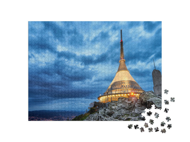 puzzle 1000 dílků „Rozhledna Ještěd, Česká republika“