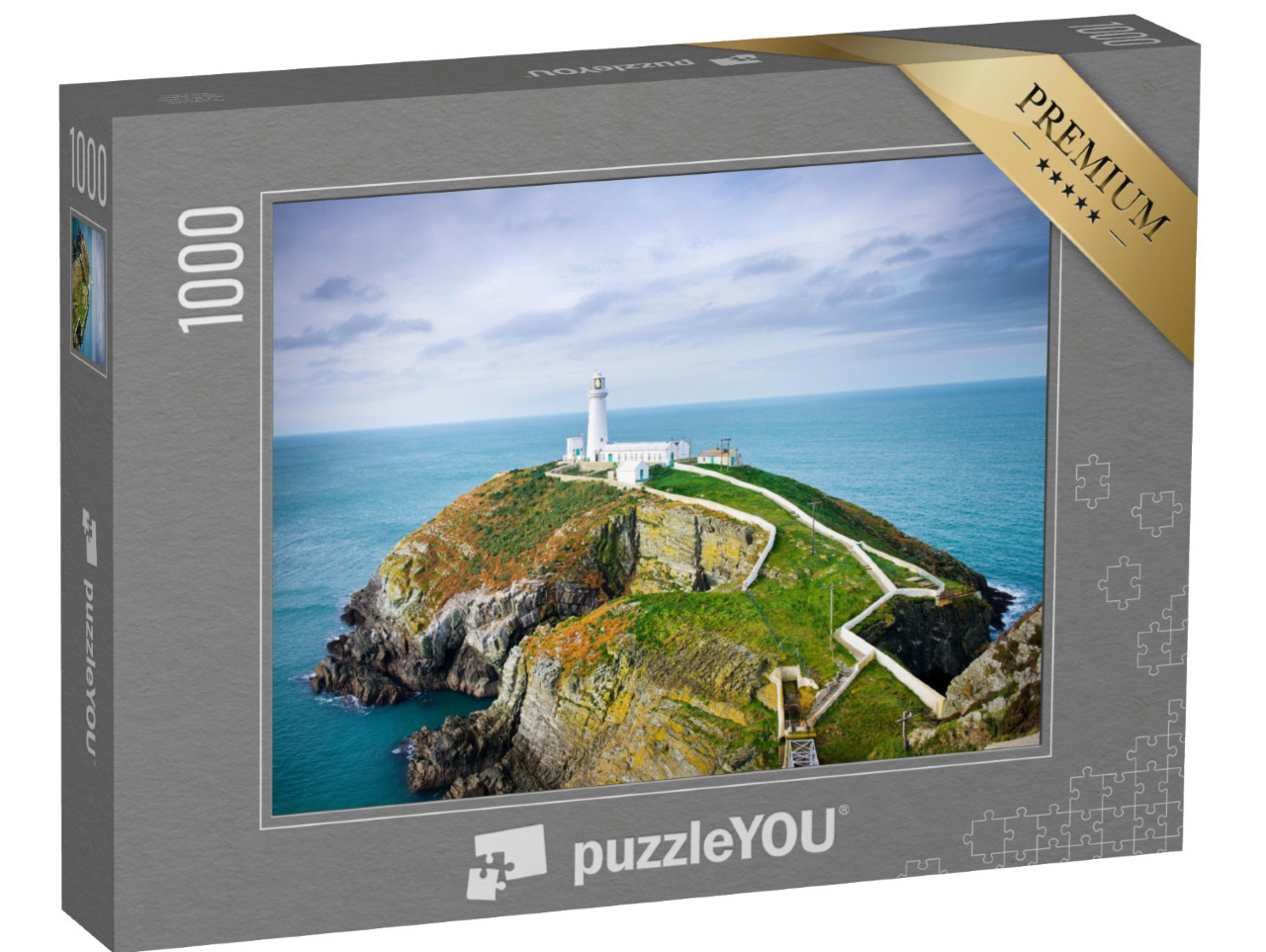 puzzle 1000 dílků „Maják South Stack v Anglesey, Wales, Velká Británie“