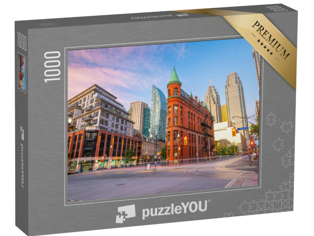 puzzle 1000 dílků „Panorama Toronta za soumraku v Ontariu, Kanada“