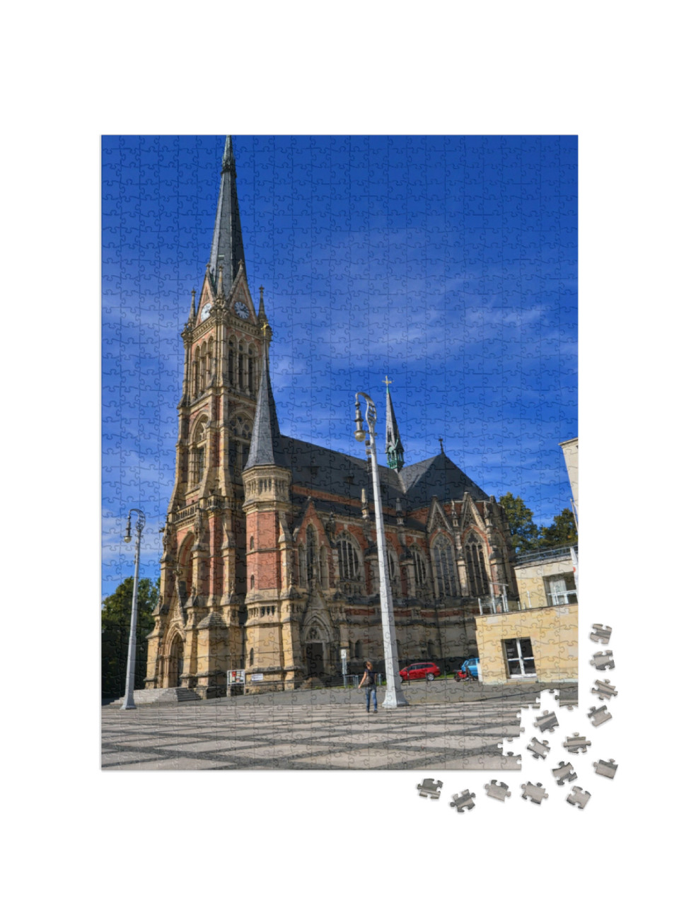 puzzle 1000 dílků „Kostel svatého Petra, Chemnitz, Německo“