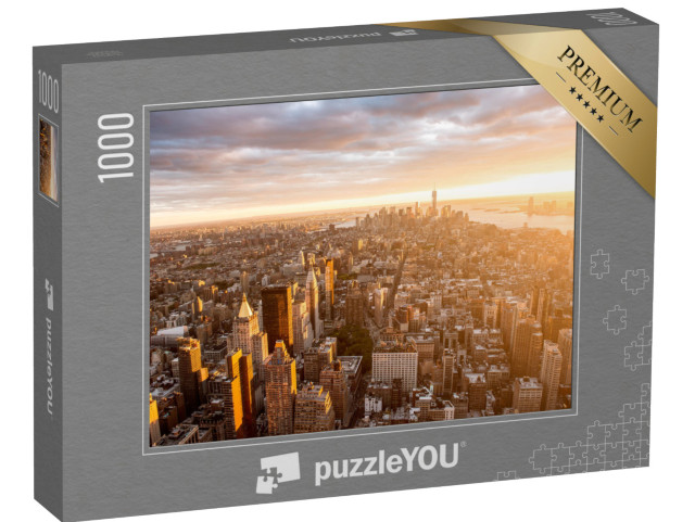 puzzle 1000 dílků „Krásný západ slunce nad Manhattanem“