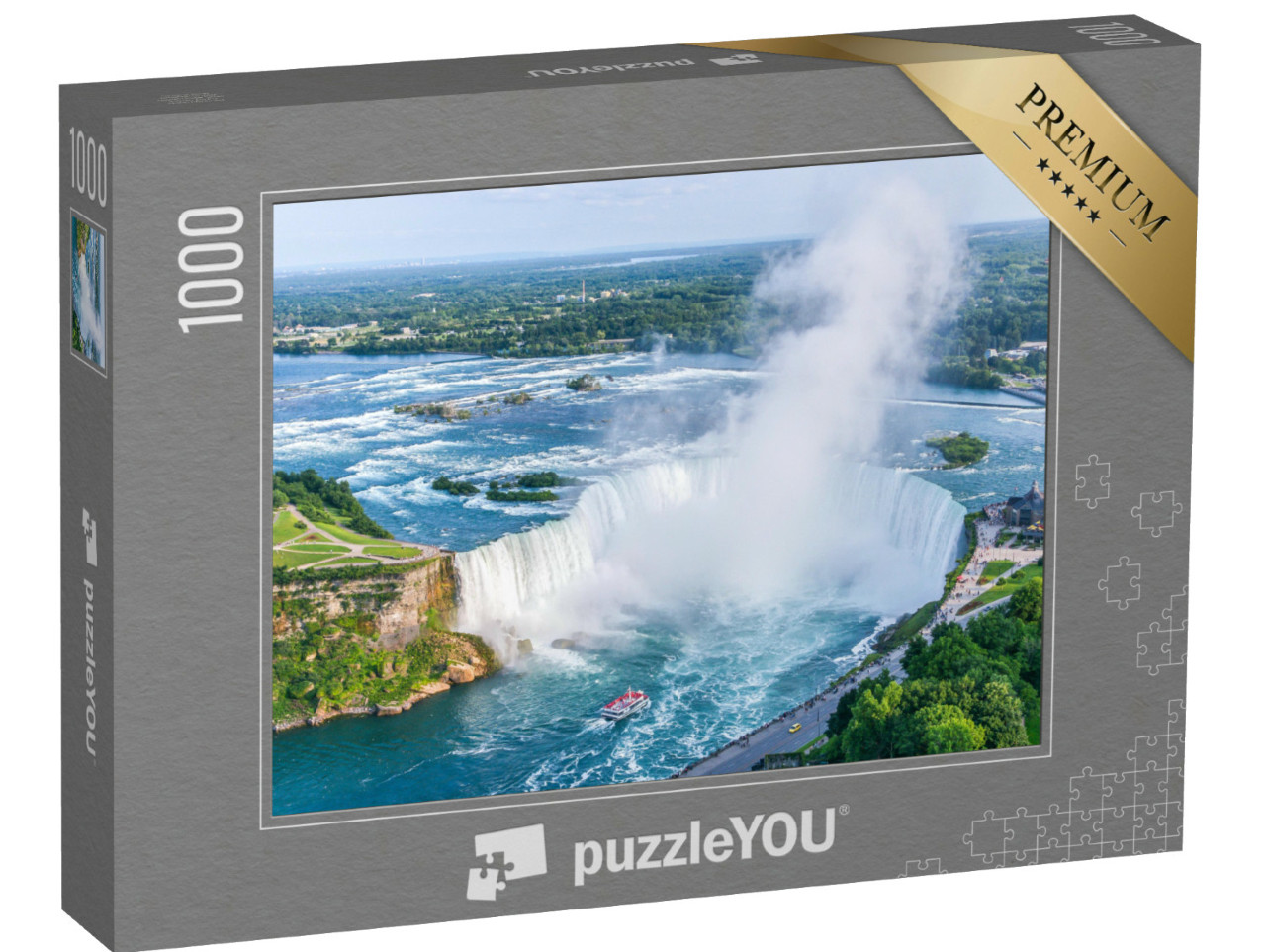 puzzle 1000 dílků „Niagarské vodopády z leteckého pohledu, Kanada“