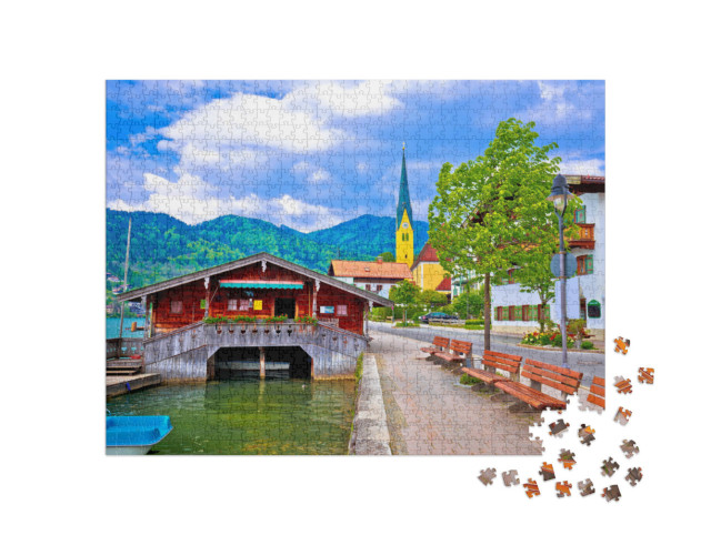 puzzle 1000 dílků „Rottach-Egern am Tegernsee, Bavorsko“