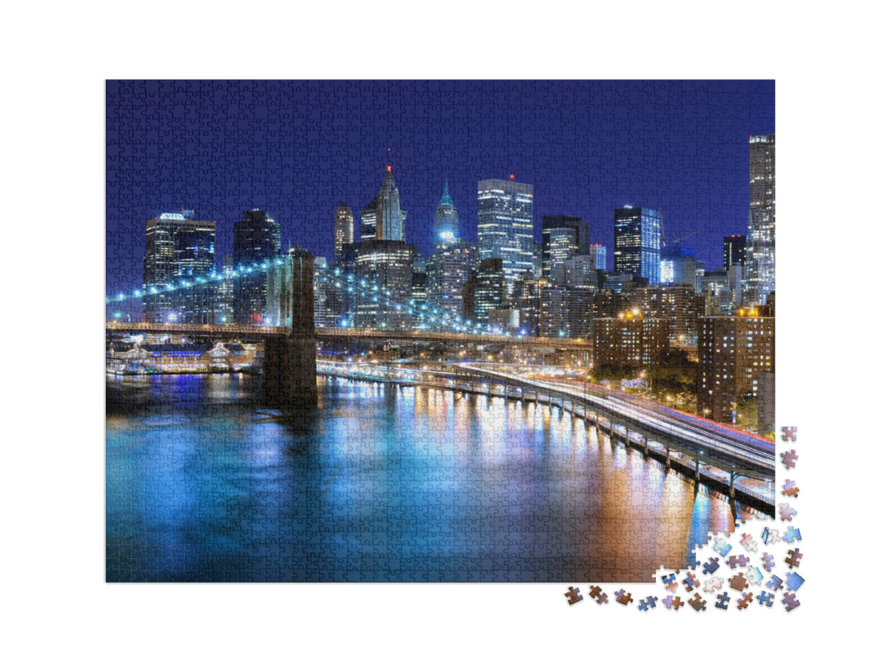 puzzle 2000 dílků „Panorama centra New Yorku“