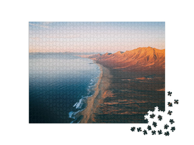 puzzle 1000 dílků „Letecký pohled: Panorama Cofete, Fuerteventura“