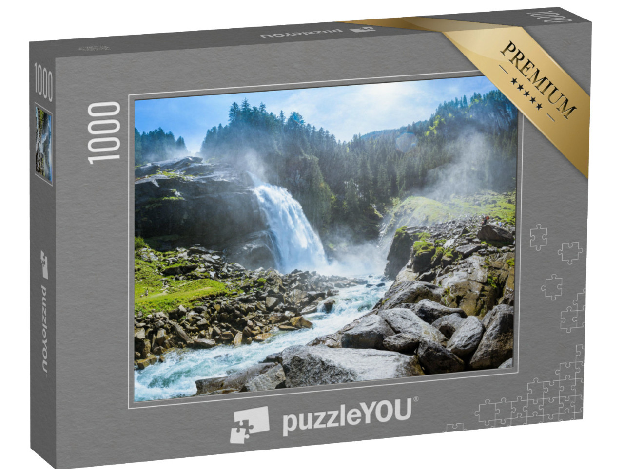 puzzle 1000 dílků „Krimmlské vodopády, Národní park Vysoké Taury, Salcbursko, Rakousko“