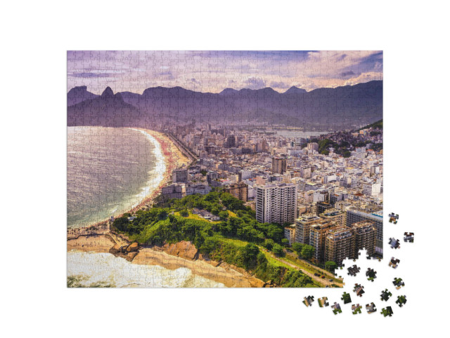 puzzle 1000 dílků „Pláž Ipanema, Rio De Janeiro, Brazílie“