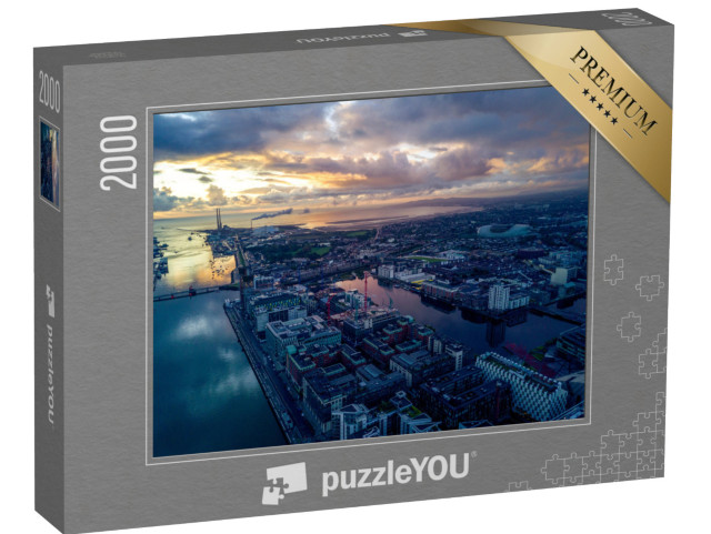 puzzle 2000 dílků „Dublinské doky večer, Irsko“