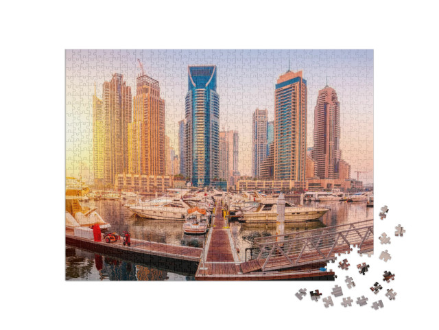 puzzle 1000 dílků „Dubai Marina ve Spojených arabských emirátech“