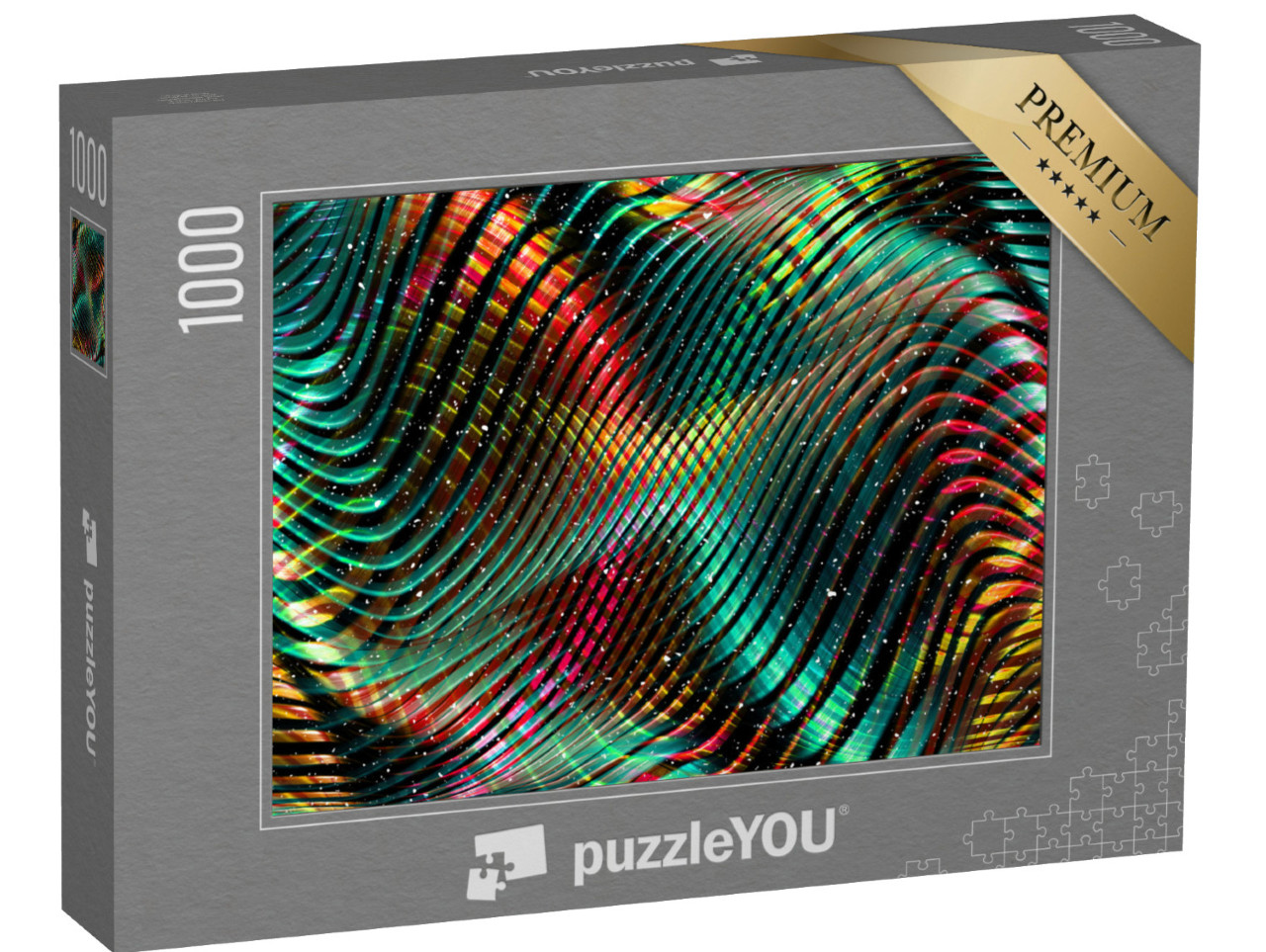 puzzle 1000 dílků „Digitálně malovaný abstraktní design“