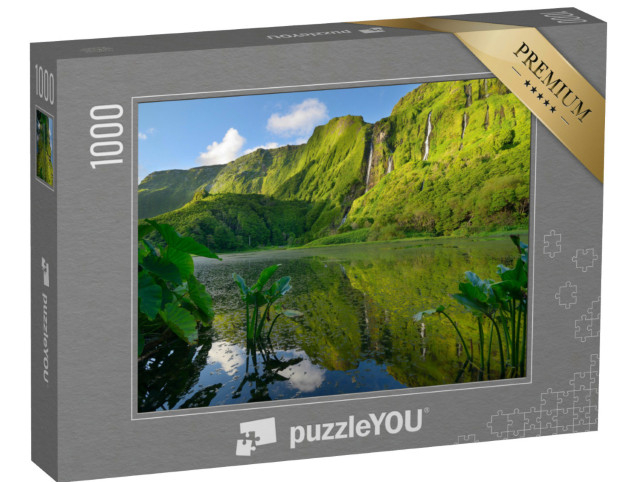 puzzle 1000 dílků „Zalesněný ostrov Flores, Azory, Portugalsko“