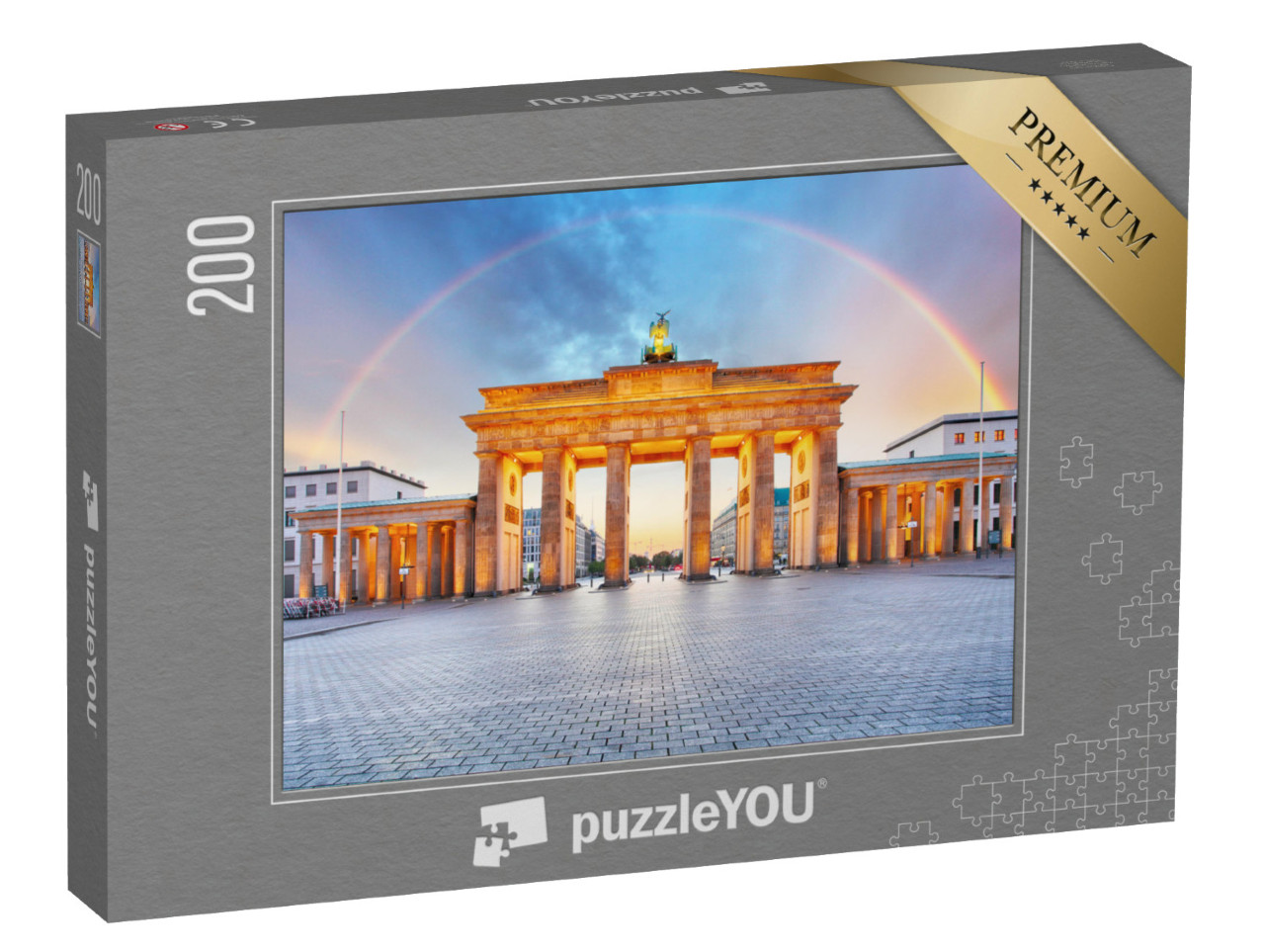 puzzle 200 dílků „Braniborská brána s duhou“