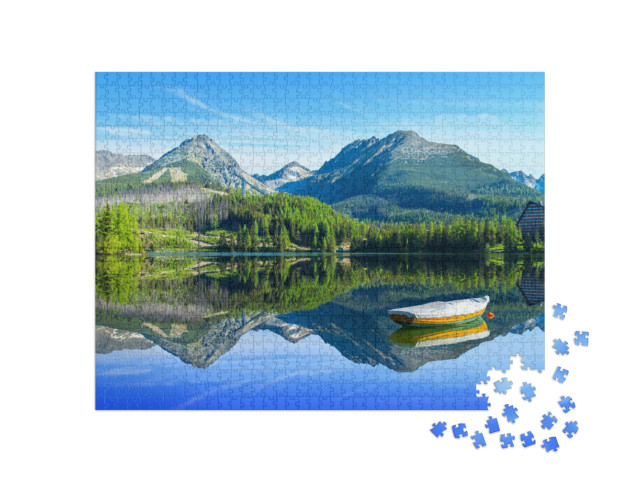 puzzle 1000 dílků „Štrbské pleso v Národním parku Vysoké Tatry, Slovensko“
