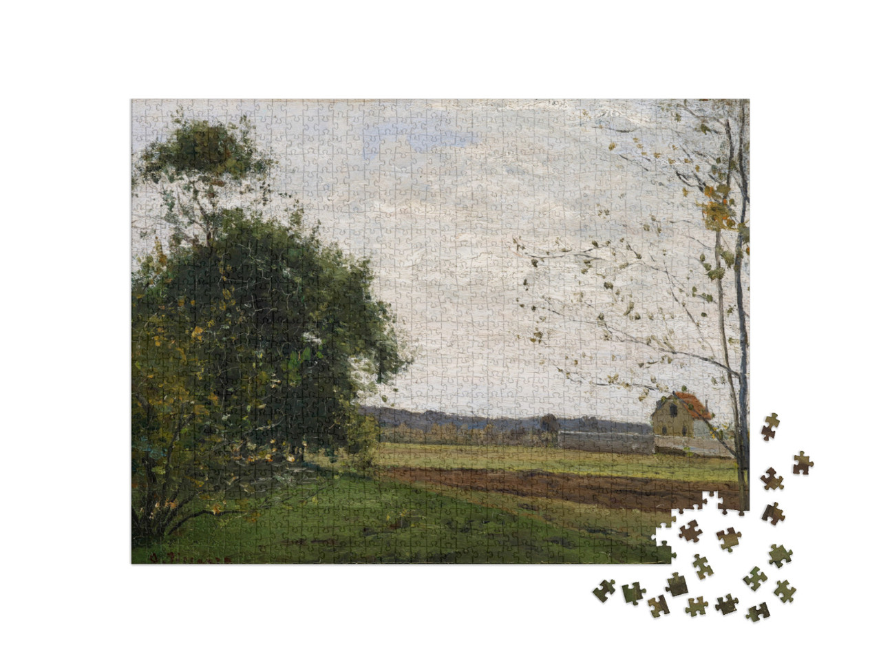 puzzle 1000 dílků „Camille Pissarro - Krajina“