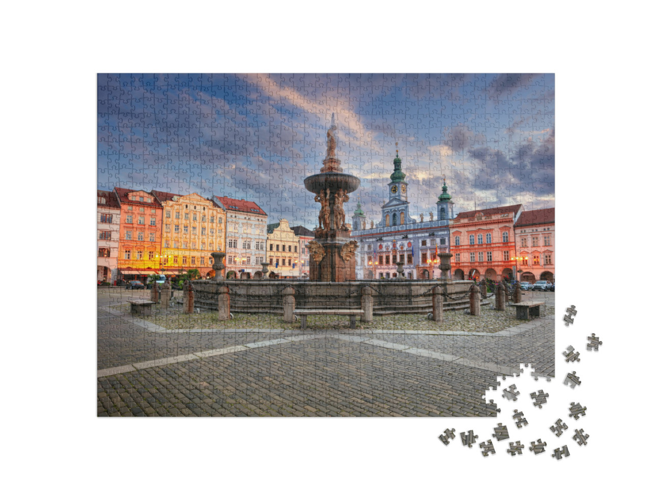 puzzle 1000 dílků „České Budějovice, Česká republika“